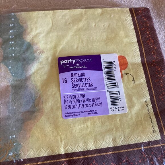 Thanksgiving Bundle Plates, Napkins & Cups - Picture 6 of 16